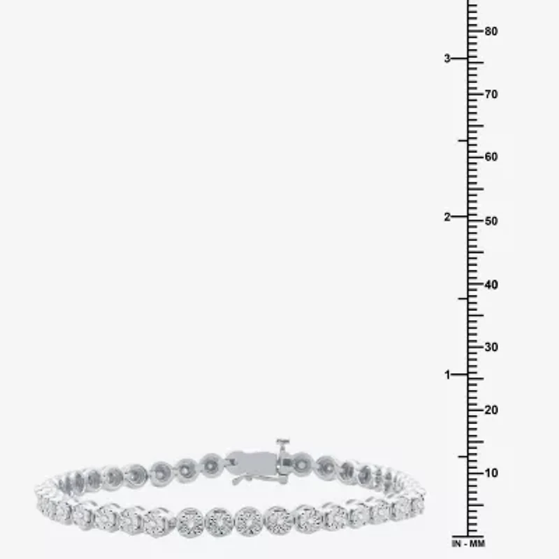 1/2 CT.T.W. Natural Diamond Sterling SIlver Bracelet
