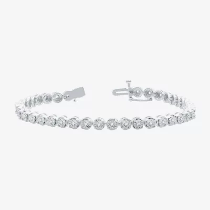 1/2 CT.T.W. Natural Diamond Sterling SIlver Bracelet