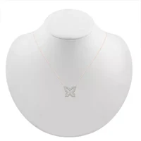 Womens 1/6 CT. T.W. Natural White Diamond 10K Gold Butterfly 18 Inch Pendant Necklace