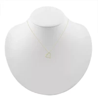 Womens / CT. T.W. Natural White Diamond 10K Gold Heart 18 Inch Pendant Necklace