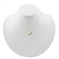 1/6 CT.T.W. Natural White and Color Enhanced Black Diamond 10K Yellow Gold Heart Pendant Necklace