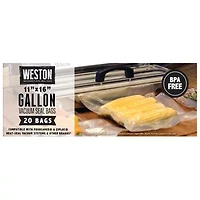 Weston Vacuum Sealer Bags, 11" x 16" Gallon-20 count