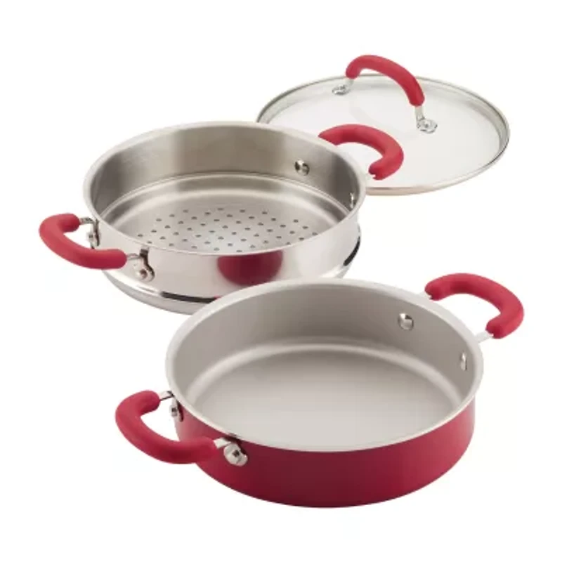 Rachael Ray Create Delicious 3-Pc. Aluminum Non-Stick Steamer with Insert