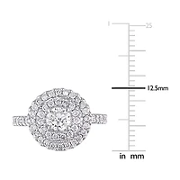 Womens 1 CT. T.W. Natural White Diamond 14K Gold Round Engagement Ring