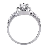 Womens 1 CT. T.W. Natural White Diamond 14K Gold Round Engagement Ring