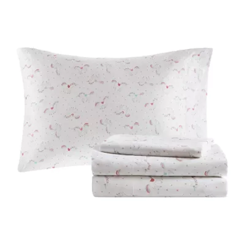 Mi Zone Kids Mia Complete Bed and Sheet Set with decorative pillow