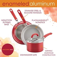 Rachael Ray Create Delicious 9.5" Non-Stick Deep Skillet with Lid