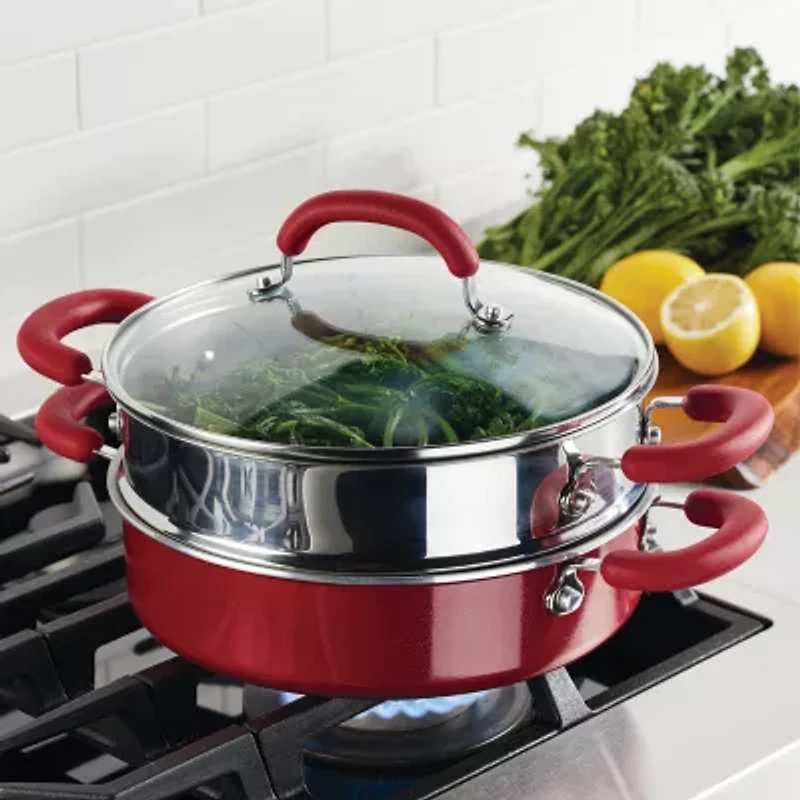 Rachael Ray Create Delicious 3-Pc. Aluminum Non-Stick Steamer with Insert