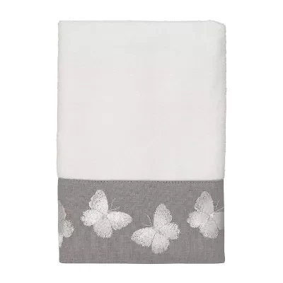 Avanti Yara White Embroidered  Bath Towel