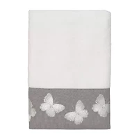 Avanti Yara White Embroidered  Bath Towel