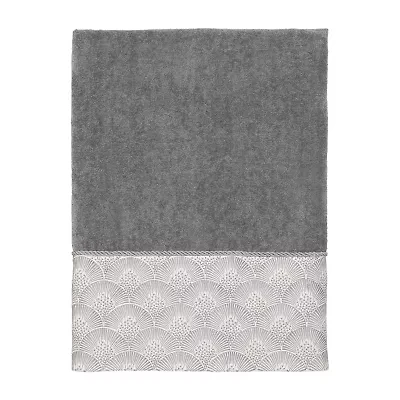 Avanti Deco Shell Nickel Embellished Bordered Bath Towel
