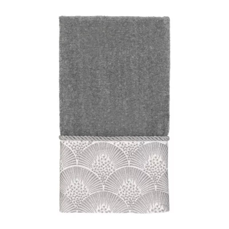 Avanti Deco Shell Nickel Embellished Bordered Bath Towel