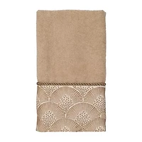 Avanti Deco Shell Rattan Embellished Bordered Bath Towel