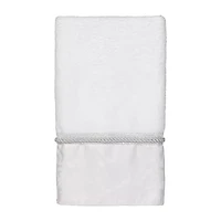 Avanti Manor Hill White Embellished Bordered Bath Towel