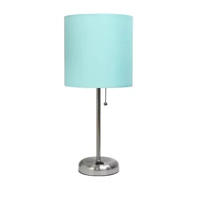 LimeLights Stick Lamp with Charging Outlet Table