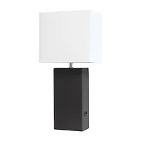 Modern Leather Table Lamp with USB