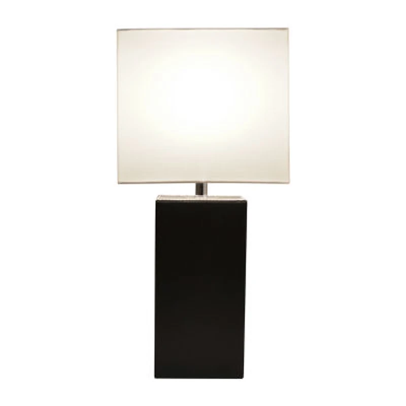 Modern Leather Table Lamp with USB