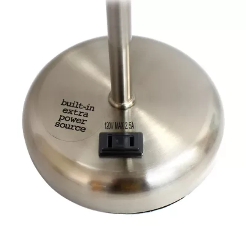 LimeLights Stick Lamp with Charging Outlet Table