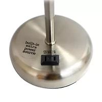 LimeLights Stick Lamp with Charging Outlet Table