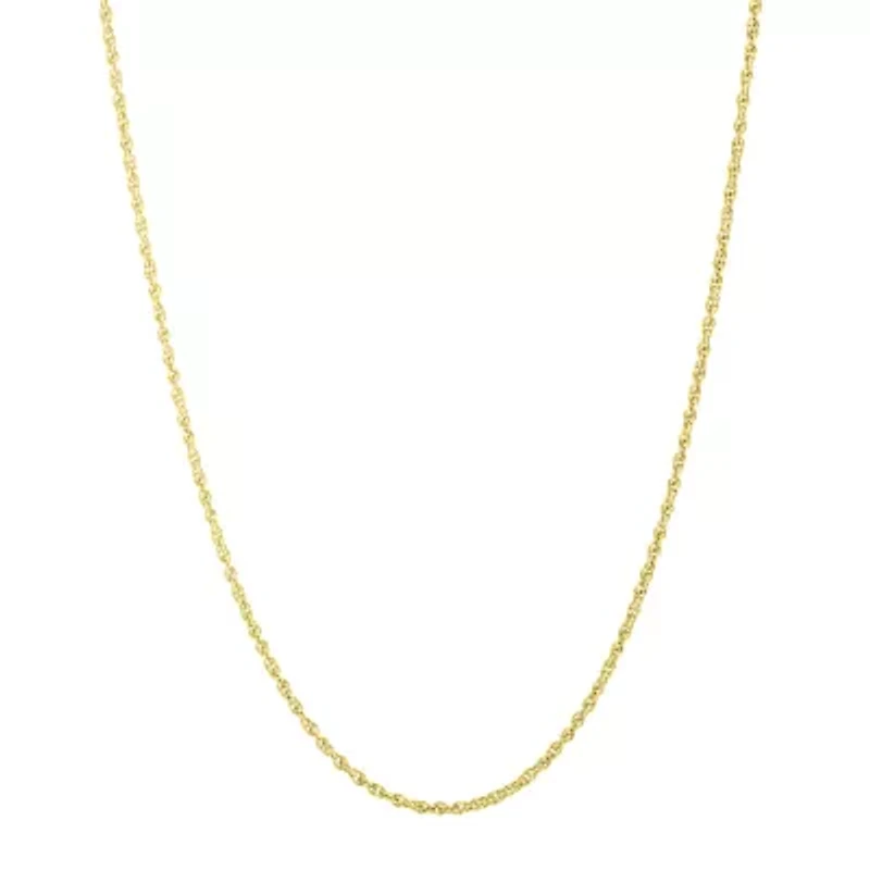 Silver Treasures Made In Italy Womens 14K Gold Over Silver 18 Inch Rope Chain Necklace
