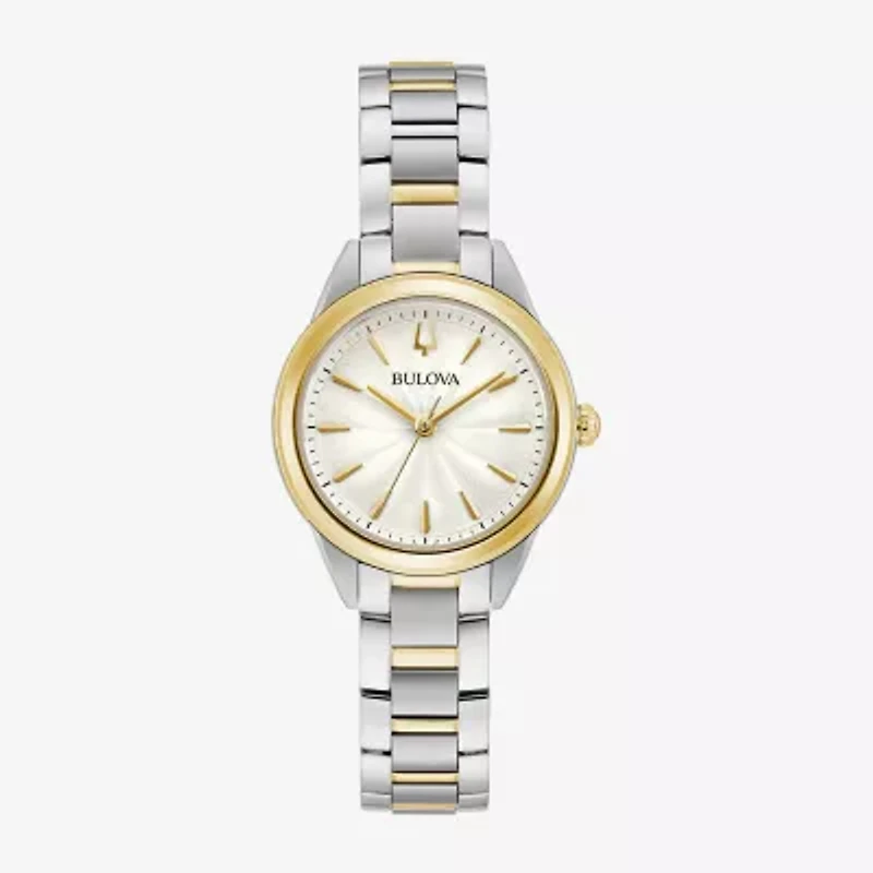 Bulova Sutton Womens Two Tone Stainless Steel Bracelet Watch 98l277
