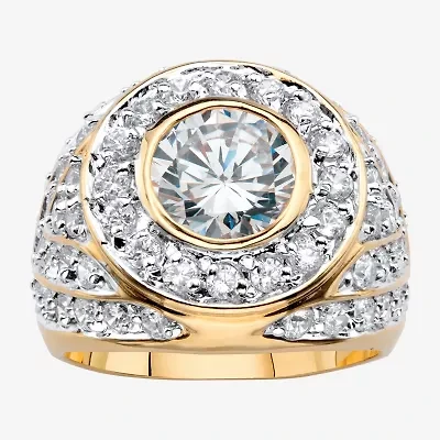 Mens /2 CT. T.W. Cubic Zirconia 14K Gold Over Brass Round Fashion Ring