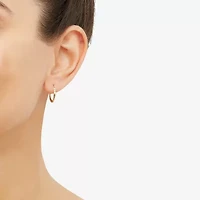 Womens 14K Gold 15.4mm Hoop Earrings
