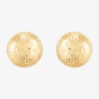 14K Gold 10mm Dome Stud Earrings