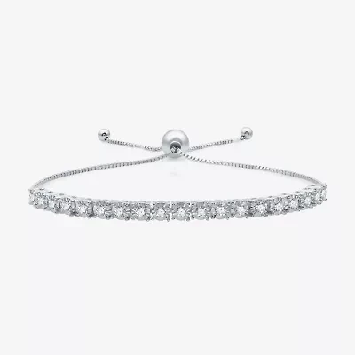 (G/ Si1-Si2) Womens 1 CT. T.W. Lab Grown Diamond Sterling Silver Bolo Bracelet