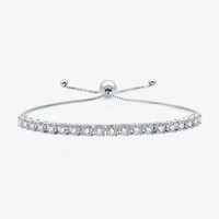 (G/ Si1-Si2) Womens 1 CT. T.W. Lab Grown Diamond Sterling Silver Bolo Bracelet