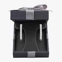 Womens 1 1/2 CT. T.W. Lab Grown White Diamond Sterling Silver 23.6mm Hoop Earrings