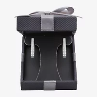 Womens 1/2 CT. T.W. Lab Grown White Diamond Sterling Silver 17.8mm Hoop Earrings