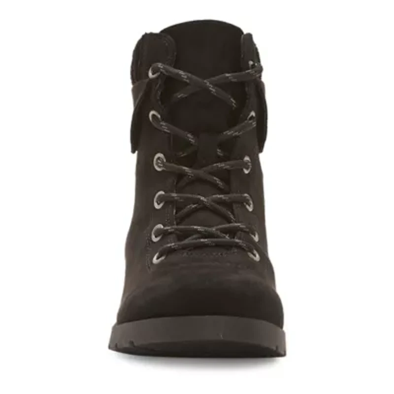 St. John's Bay Womens Yumma Stacked Heel Lace Up Boots