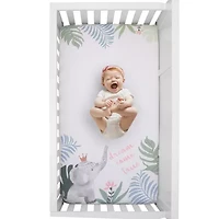 Nojo Elephant Princess Crib Sheet