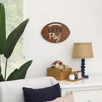 Nojo Lets Play Football Wood Wall Art