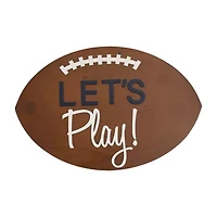 Nojo Lets Play Football Wood Wall Art