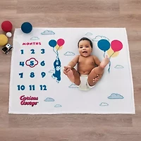 Universal Curious George Baby Milestone Blanket