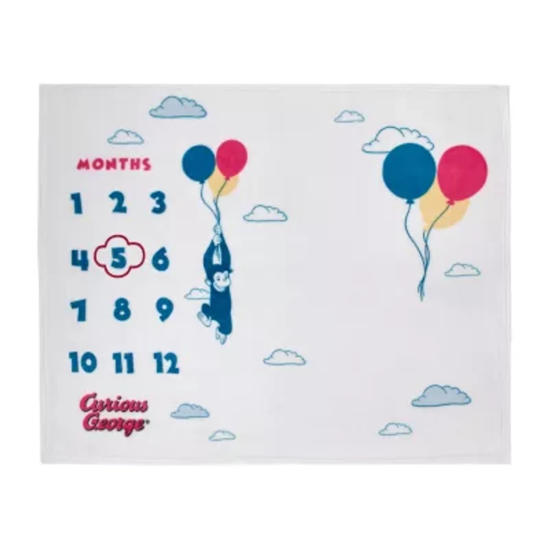 Universal Curious George Baby Milestone Blanket
