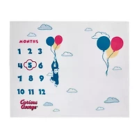Universal Curious George Baby Milestone Blanket
