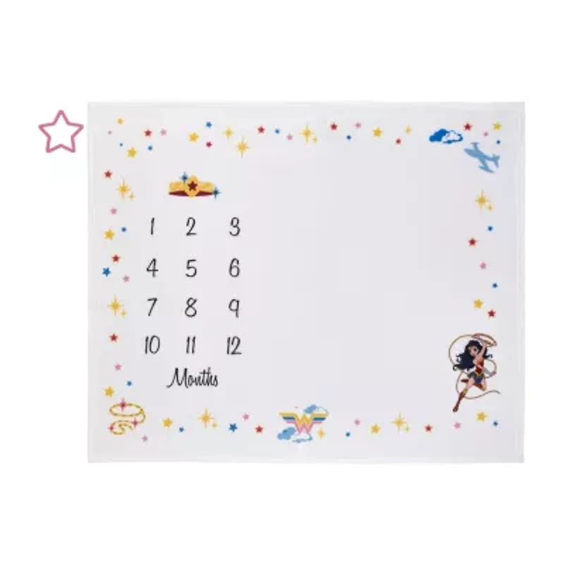 Warner Bros Wonder Woman Baby Milestone Blanket