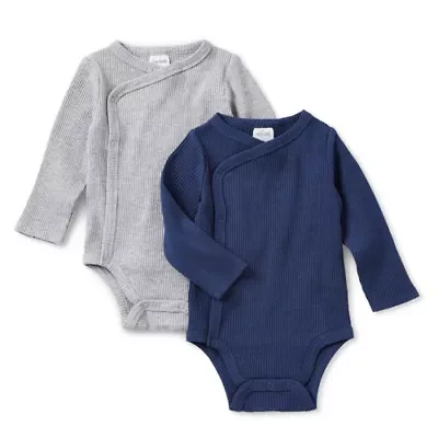 Okie Dokie Baby Boys Crew Neck Long Sleeve Rib 2-pc. Bodysuit