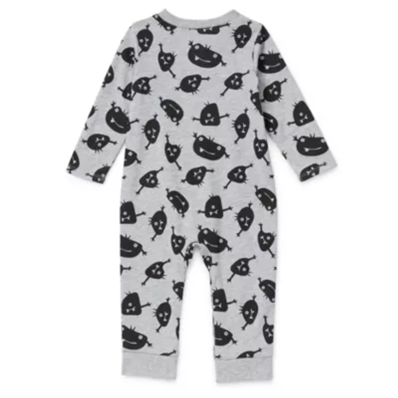 Okie Dokie Baby Boys Crew Neck Long Sleeve Rib Jumpsuit