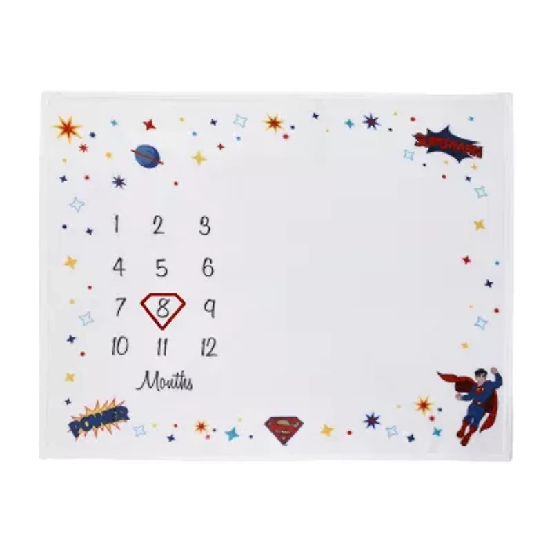 Warner Bros Superman Baby Milestone Blanket