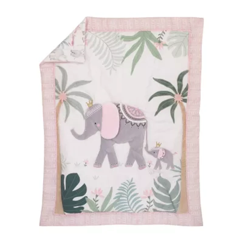 Nojo Elephant Princess 4-pc. Crib Bedding Set