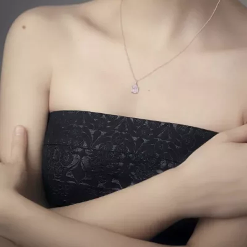 Womens Lab Created Pink Sapphire 14K Rose Gold Over Silver Cushion 18 Inch Pendant Necklace