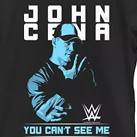John Cena Little & Big Kid Girls Crew Neck Short Sleeve Regular Fit WWE Graphic T-Shirt