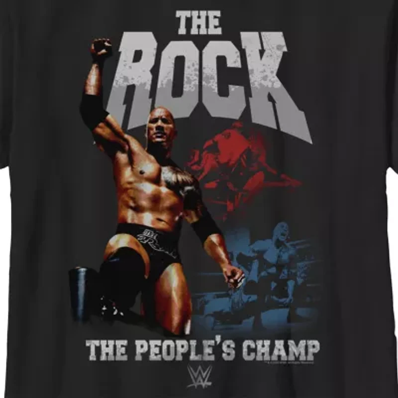 Little & Big Kid Boys Crew Neck Short Sleeve Regular Fit WWE Graphic T-Shirt