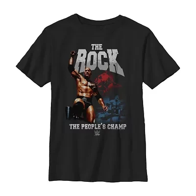 Little & Big Kid Boys Crew Neck Short Sleeve Regular Fit WWE Graphic T-Shirt