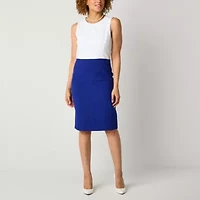 Evan Picone Womens Sleeveless Sheath Dress