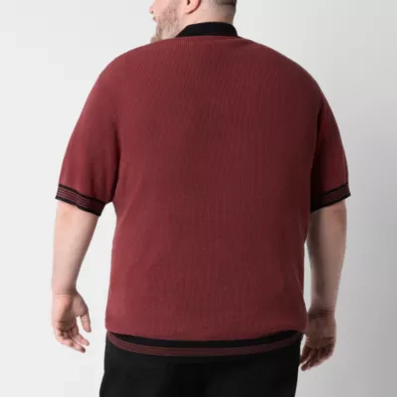 Shaquille O'Neal XLG Big and Tall Mens Short Sleeve Pullover Sweater